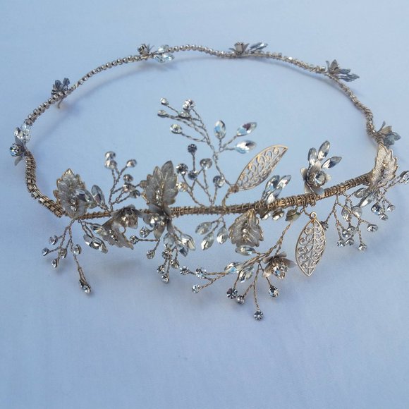 Gold Floral Headpiece - Picture 6 of 14